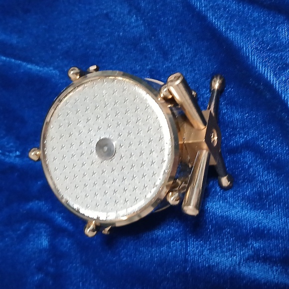 Antique Brass Drum Desk Analog Thermometer Made in France - Picture 5 of 12